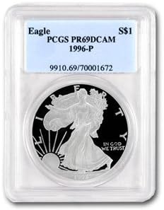 1996-P (PROOF) Сребърен Американски орел - PR-69 DCAM PCGS