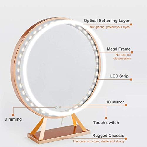 Голямо тоалетен огледало Peralng с подсветка, Голливудское огледало за грим за гардероб и спалня, 3 режима на
