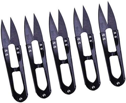 Happyyami Материал за Ръкоделието Ножици от Неръждаема Стомана 5 бр. Шевни Ножици V Образен Нож За Прежда Мини-Ножици