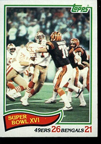 1982 Topps 9 Super Bowl XVI Сан Франциско 49ерс / Синсинати Bengals Футболна карта NFL NM-MT
