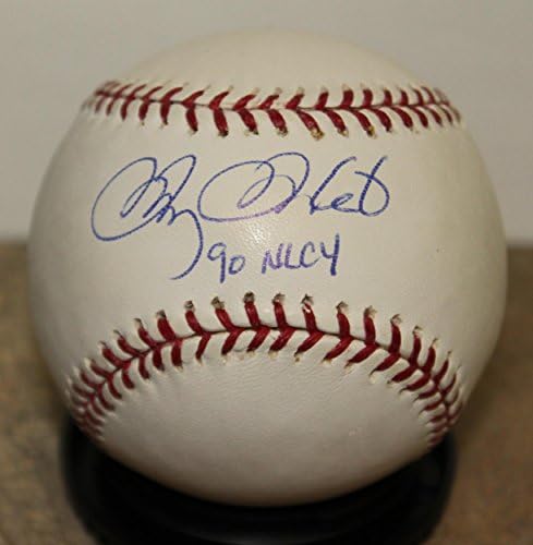 Дъг Драбек с автограф от Официалния представител на Мейджър лийг бейзбол с надпис 90 NLCY С автограф - Бейзболни топки с автографи