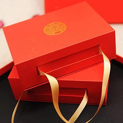 Червени Подарък Пакети KESYOO Китайска Сватбена Подарък Кутия Червена Кутия шоколадови Бонбони Сватбени Подаръци