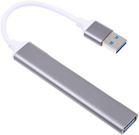 SOLUSTRE Удължител за лаптоп, 4-Портов USB 3.0 Концентратор на Данни От Алуминиева Сплав 4 Порта Притежателя