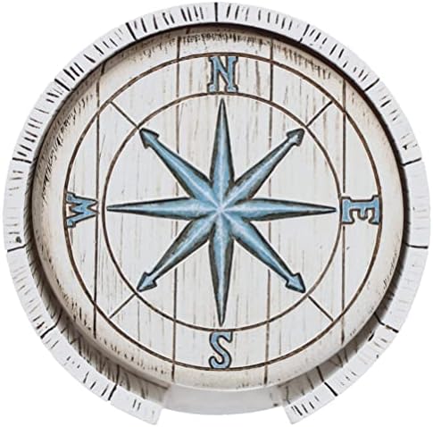 Набор на Каботажните Compass Rose за по инерция кораби - Крайбрежен Декор за Морски Плажни Лодки - Селски Выветрившаяся