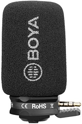 BOYA BY-A7H TRRS 3,5 мм Plug и Сценичен Микрофон за iPhone и Android на Samsung Микрофони за запис на видео