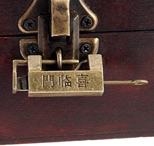 TFIIEXFL 1 компл. Античен Бронз Заключване на Старите китайски Йероглиф Алуминиеви Декоративни Бижута Съкровище