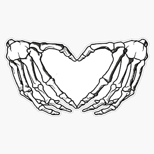 скелет ръка на сърцето рентгенови Стикер Стикер На Бронята Vinyl Стикер 5