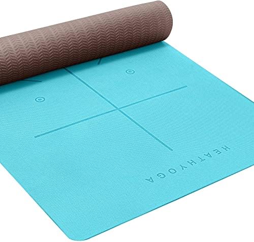 Екологично Чист Нескользящий килимче за йога Heathyoga, система за изравняване на тялото, Сертифициран SGS TPE