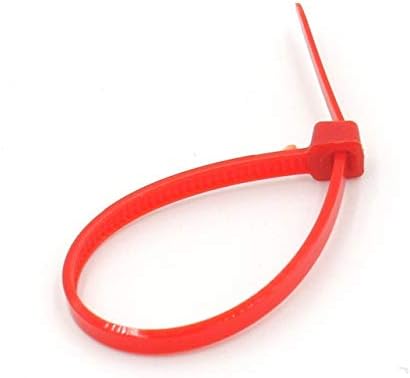 Пластмасови найлонови Кабелни връзки Baomain с цип Самоблокирующиеся 12 инча Червени 4,5 мм 5x300 Опаковка по