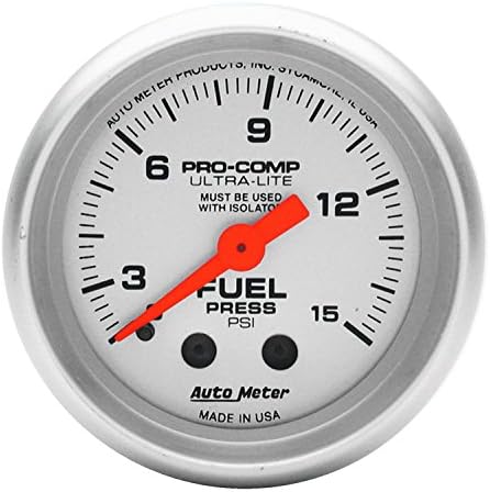 Механичен датчик за налягане на горивото Auto Meter 4311 Ultra Lite, 2-1/16 (52,4 мм)