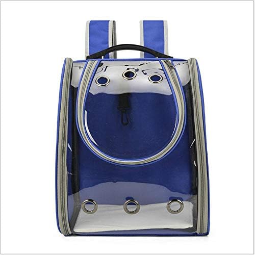 Meilishuang Прозрачна космическа чанта за домашни любимци, раница за котки, дишаща преносима сгъваема чанта