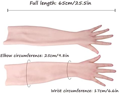 ZWSM с дължина 65 см, реалистична мека дамски силиконова ръкавица за ръце, за травестит, травестит, травестит,