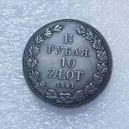 XIANGBINXUAN Старинни Занаяти 1841 Полски Сребърен Долар Възпоменателна Монета Айде сребърно покритие Монета