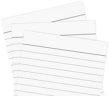 Home Предимство Двустранни мини-картички с вертикални владетели Бял цвят, Черни линии, карта за водене на бележки (3 x 5)