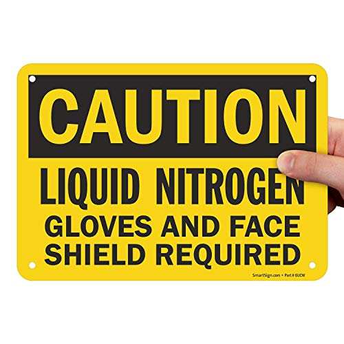 Знак SmartSign Фокус - е необходимо течен азот, ръкавици и защитна маска | Пластмаса 7 x 10 см