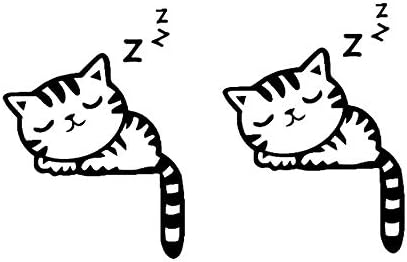 PULABO2pcs Карикатура Сладък Преминете Етикети Детска Детска Спалня Преминете Стикер за Декорация на спящи котки