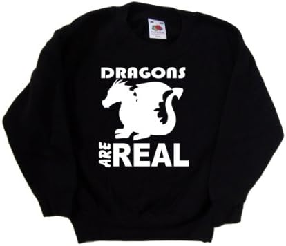 Hoody за деца Dragons are Real Черен цвят