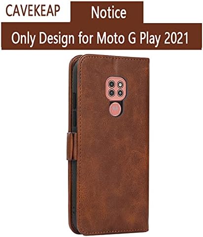 CAVEKEAP за Мото G Play 2021 Флип Калъф За телефон от Премиум-Клас, Чантата е от Изкуствена кожа, Държач за