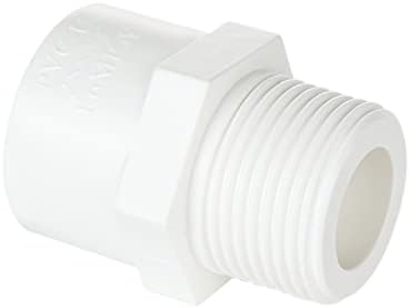 40 опаковки фитинги за тръби от PVC с външна резба 3/4 (гнездо x външна резба на тръбата) Бял - 0,75 инча