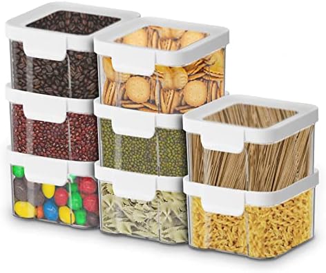 Квадратна контейнери zengyisi с капаци 460 мл, 8 опаковки, Запечатани Контейнери за съхранение на храна с капаци,