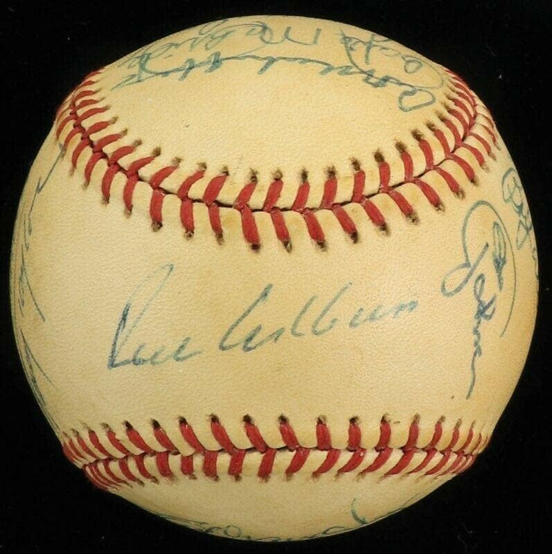 Легенди на Бейзбола Филаделфия Филис с Множество Автографи на Ричи Эшберна, PSA DNA COA - Бейзболни Топки С