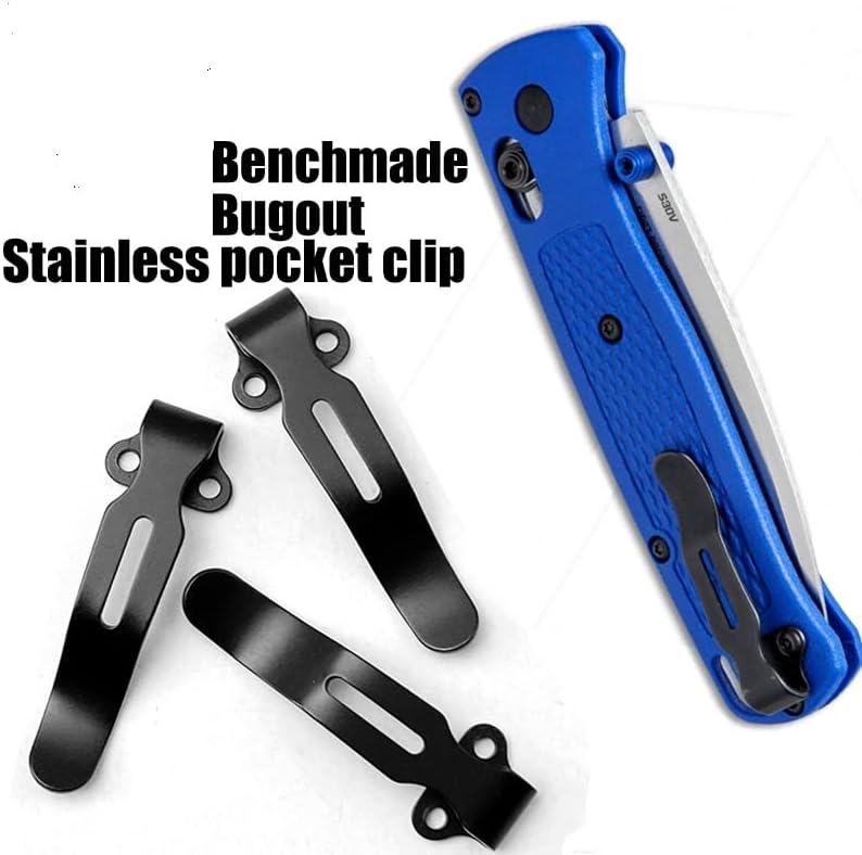 Скоба за дълбоки джобове за носене на пръстен на ножа серия Benchmade 535, подмяна на скоби за джобен нож, задните скоби за складного ножа (за миене на камъни)