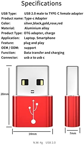 Адаптер за Estone Technology UR-100 (адаптер от BoxWave) - Устройство за превключване на порта USB-A-C (5 бр.),