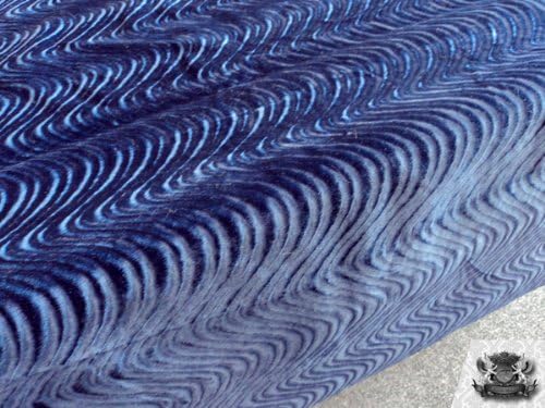 Кадифе флокированная обивочная плат Завъртете кралския син цвят by The Yard
