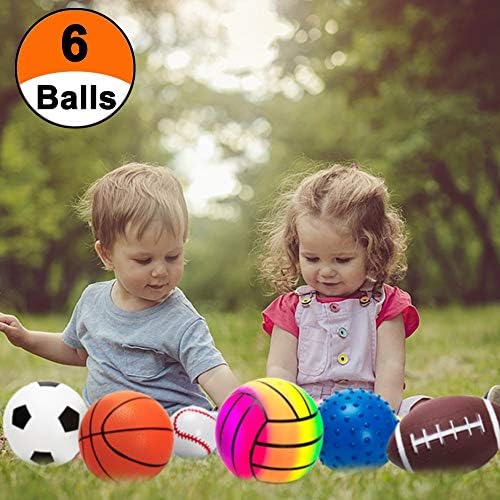 Комплект топки beetoy за деца от 1-3 години, Разнообразни Топки, Спортни Топки за деца, Детски Топки, Меки Играчки Топки - Футболна топка, Топки за детски площадки, Баскет