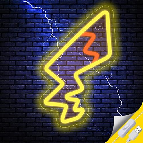 Неонови Надписи Rialnach Аниме Flash Tail Игри за декор Игрална стая, Детска стая, Мъжки Пещери-Led Неонови