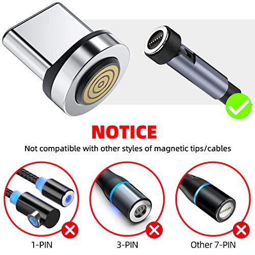 Накрайници за магнитни съединители Ankndo [4 бр. в опаковка] Магнитен USB адаптер C, Съвместим с 7-пинов магнитен