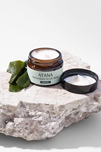 AYANA Антиоксидантна маска–пилинг на лицето (50 мл) - Суперпродуктовые съставки: спирулина, моринга и хиалуронова киселина – Антивозрастное / Овлажнител / Осветляющее