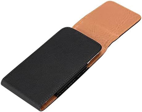N/A Универсален Кожен калъф за Мъже Поясная чанта с клипс за колан за мобилни телефони 3,5-6,3Чанта-кобур (Цвят: черен размер: (XL) 5,7-6,3 инча)