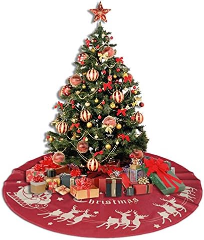 Пола за Коледно 36 Инча Дядо коледа и Шейна Пола за Коледно килимче за Украса на Коледната Елха Начало Празнична
