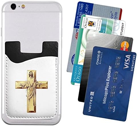 Религиозната Християнска Вяра Jesus0 Телефон Отзад Еластичен Ръкав за Карта Ръкав Чантата си за Мобилен телефон