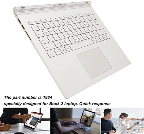 Клавиатура за Surface Book 2 1834, Преносим Офис клавиатура 13.5 инча, богат на функции за Подмяна на лаптоп