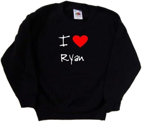 Детска hoody I Love Heart Ryan Black
