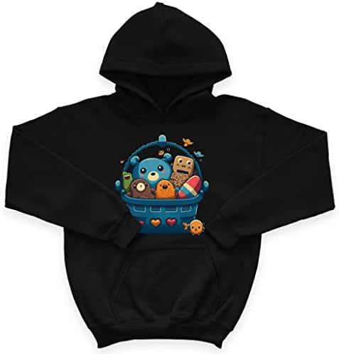 Детска hoody с качулка от порести руно с хубав дизайн на тениска - Hoody с качулка за деца Toys - Kawaii Hoodie