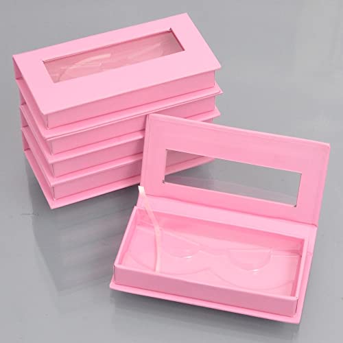 100шт Кутия за опаковане на фалшиви мигли Кутии за мигли Опаковка Изкуствени мигли 25 мм Калъфи за грима на