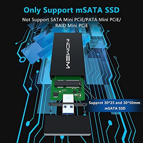 Корпус mSATA за USB 3.0, Адаптер SSD mSATA на Външния Корпус на SSD-диск Conveter Калъф за 30х30 мм 50x30 mm
