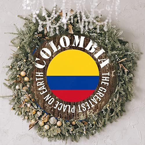 Венец на входната врата, най-великите Места, на Земята Колумбия Дървени Знаци Флаг на Страната Колумбия Знак