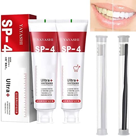 Паста за зъби Yayashi sp-4, Пробиотическая паста за зъби Yiliku Sp-4, Паста за зъби, За Избелване на зъбите, Осветляющая паста за зъби SP-4, паста за зъби Свеж дъх (2 бр., избелва зъ?