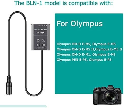PS-BLN1 Фиктивен Батерия Съединител dc USB Кабел QC3.0 Адаптер за Фотоапарат Olympus OM-D E-M5 II 2 E-M1 Pen