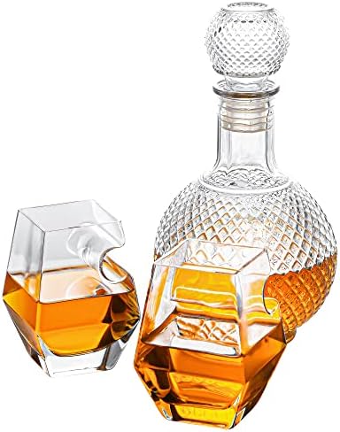 Набор от графинов за уиски за мъже, Подарък, определени от Гарафа и 2 Стари Чаши за уиски, за Алкохол, лепенката,