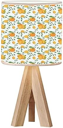 Малка странична Масичка със Статив Настолна Лампа Оранжев Плод, Безшевни Дизайн на Дървени Нощно Шкафче Лампа