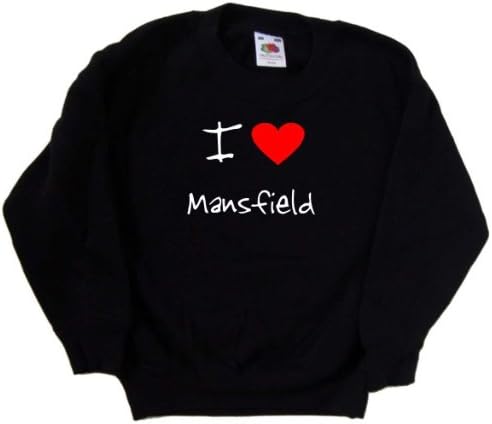 Черна детска Hoody I Love Heart Mansfield