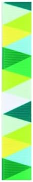 Дизайнерски дизайн 231-10022 Зелено-Жълти триъгълници В голям рубчик Premiere Ribbon, 0,63 Инча