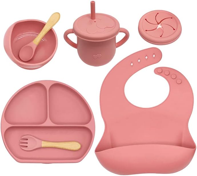 Аксесоари за детско хранене - Комплект чинии за самостоятелно хранене на бебето с посуда - Split чиния, Купа