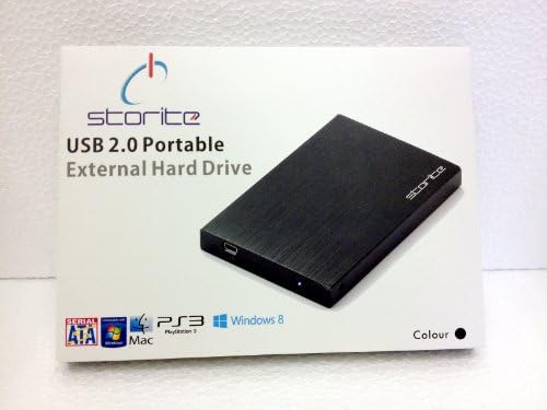 Преносим външен твърд диск с USB 2.0 FAT32 обем 80 GB обем 80 GB 2.5 инча - черен