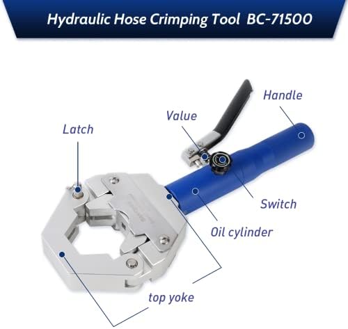 Инструмент за кримпване на хидравлични маркучи BANCHEE, пресклещи ac адаптер за принадлежности, с назъбени и